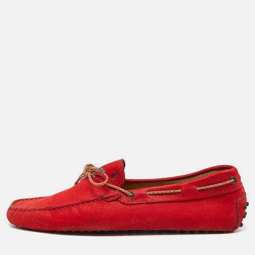 Nubuck Leather Bow Slip On Loafers Size 43 - Tod's - Modalova