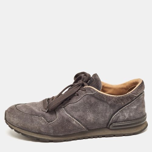 Tod's Grey Suede Low Top Sneakers Size 41.5 - Tod's - Modalova