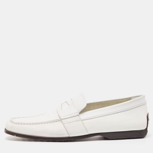 Tod's White Leather Slip On Loafers Size 42.5 - Tod's - Modalova