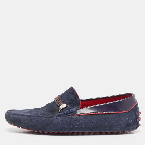 Tod's for Ferrari Navy Blue Suede Slip On Loafers Size 40.5 - Tod's - Modalova