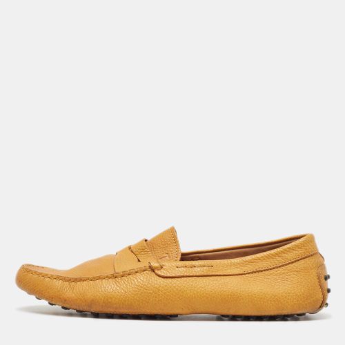 Tod's Yellow Leather Penny Loafers Size 45.5 - Tod's - Modalova