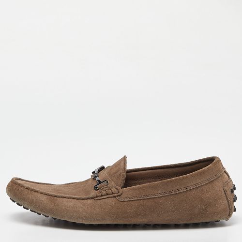 Tod's Brown Suede Buckle Detail Loafers Size 42.5 - Tod's - Modalova