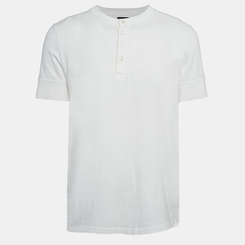 Tom Ford White Jersey Buttoned Crew Neck T-Shirt XXL - Tom Ford - Modalova