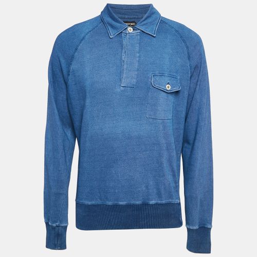 Cotton Jersey Long Sleeve Polo T-Shirt XXL - Tom Ford - Modalova