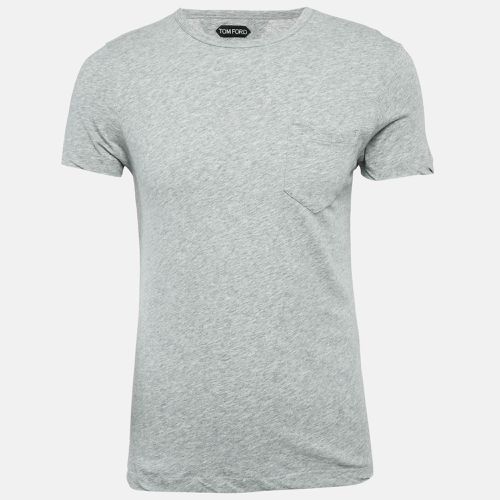 Tom Ford Light Grey Cotton Crew Neck T-Shirt M - Tom Ford - Modalova