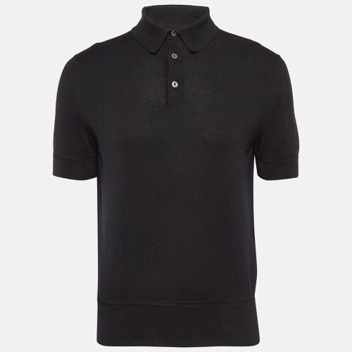 Tom Ford Black Cotton Knit Polo T-Shirt L - Tom Ford - Modalova