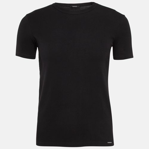 Tom Ford Black Cotton Knit Crew Neck T-Shirt S - Tom Ford - Modalova