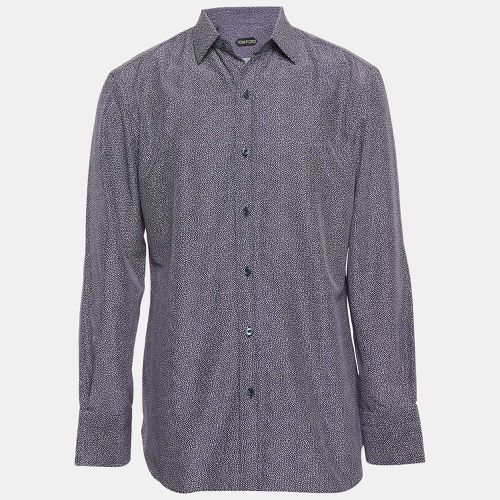 Tom Ford Blue Dotted Cotton & Silk Buttoned-Up Shirt L - Tom Ford - Modalova