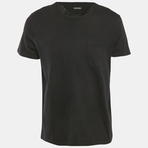 Tom Ford Black Cotton Knit Crew Neck T-Shirt XXL - Tom Ford - Modalova