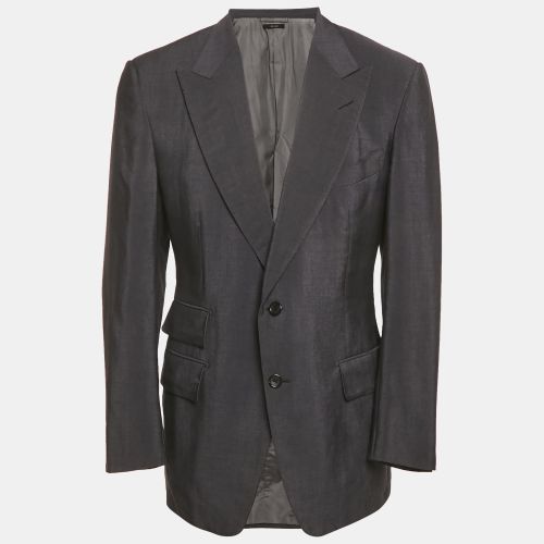 Tom ford Grey Wool Blend Single Breasted Blazer XXL - Tom Ford - Modalova