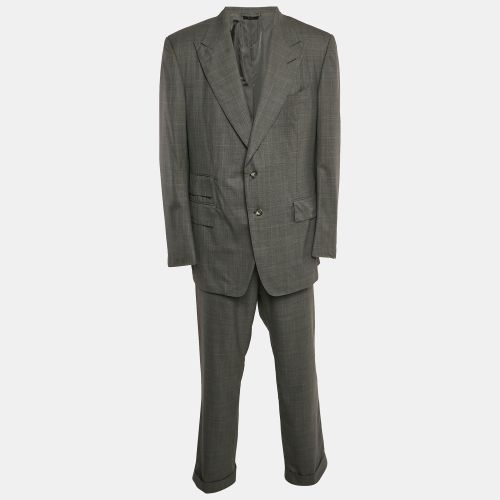 Tom Ford Grey Wool Tailored Pants Suit XXXL - Tom Ford - Modalova