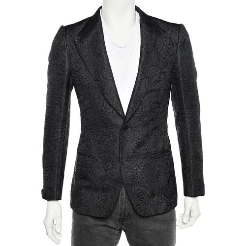 Tom Ford Black Textured Silk & Wool Single Breasted Blazer S - Tom Ford - Modalova