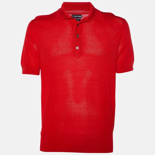 Tom Ford Red Cotton Knit Polo T-Shirt L - Tom Ford - Modalova