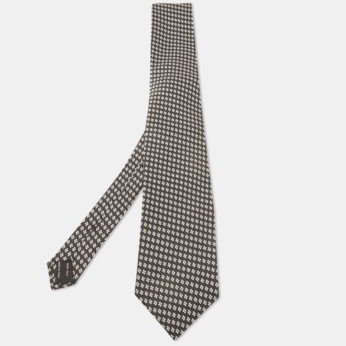 Tom Ford Black Patterned Silk Traditional Tie - Tom Ford - Modalova