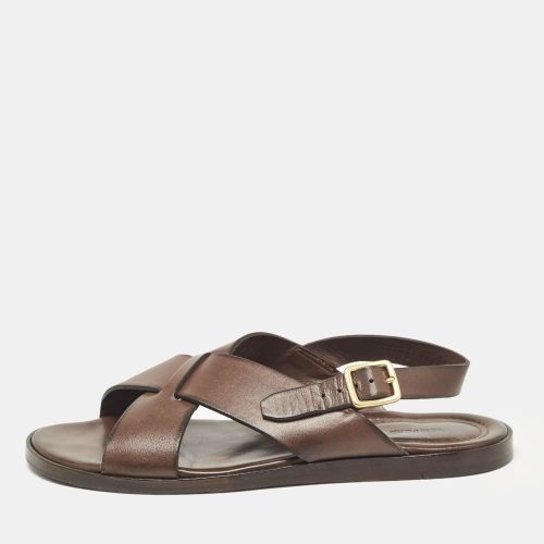 Tom Ford Brown Leather Slingback Sandals Size 42 - Tom Ford - Modalova