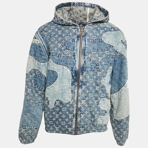 Louis Vuitton Blue Monogram Patchwork Denim Hooded Jacket M - Louis Vuitton - Modalova