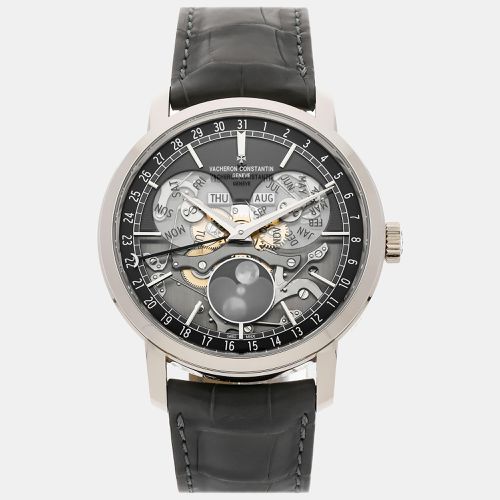 Vacheron Constantin Grey 18k White Gold Traditionnelle 4020T/000G-B655 Automatic Men's Wristwatch 41 mm - Vacheron Constantin - Modalova