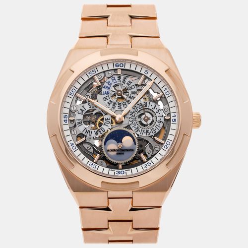 Vacheron Constantin Skeleton 18k Rose Gold Overseas 4300V/120R-B547 Automatic Men's Wristwatch 41 mm - Vacheron Constantin - Modalova