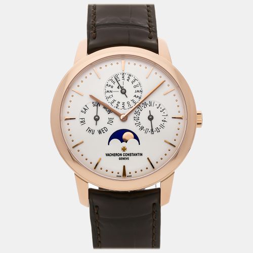 Vacheron Constantin Silver 18k Rose Gold Patrimony Automatic Men's Wristwatch 41 mm - Vacheron Constantin - Modalova