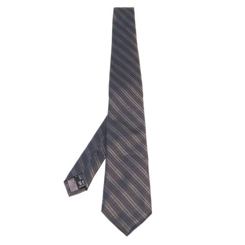 Valentino Brown Striped Silk Tie - Valentino - Modalova