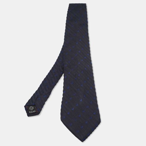 Valentino Navy Blue Silk Jacquard Tie - Valentino - Modalova