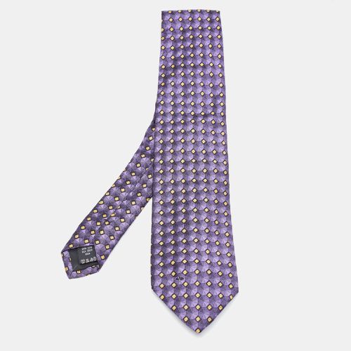 Valentino Purple Patterned Silk Traditional Tie - Valentino - Modalova