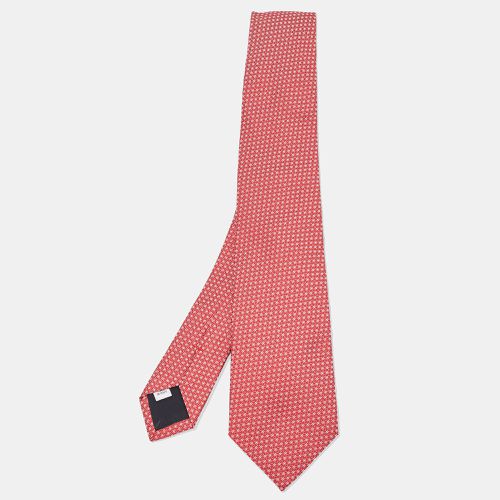 Valentino Red Patterned Silk Tie - Valentino - Modalova