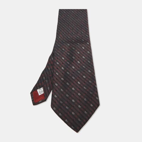 Valentino Cravatte Burgundy Patterned Silk Traditional Tie - Valentino - Modalova