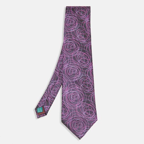 Valentino Vintage Purple Silk Jacquard Traditional Tie - Valentino - Modalova