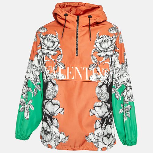 Valentino Orange Dark Blooming Floral Printed Anorak L - Valentino - Modalova