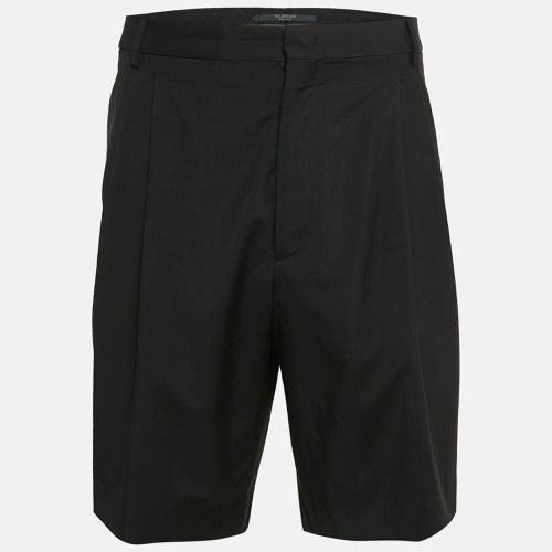 Valentino Black Wool Pleated Shorts XXL - Valentino - Modalova