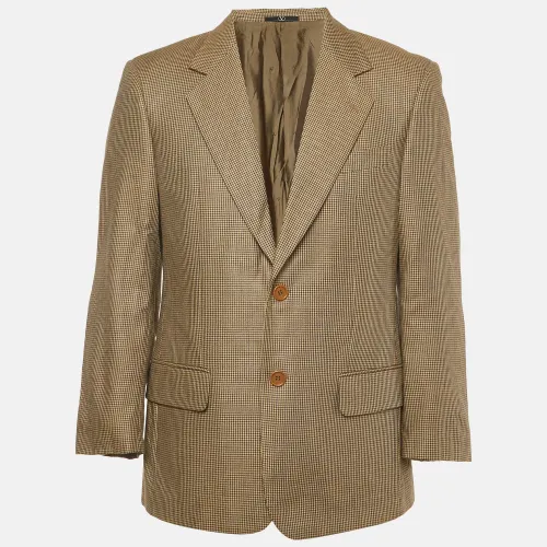 Micro Houndstooth Wool Blend Single Breasted Blazer M - Valentino - Modalova