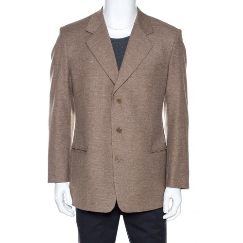 Valentino Brown Wool Three Buttoned Blazer XXL - Valentino - Modalova