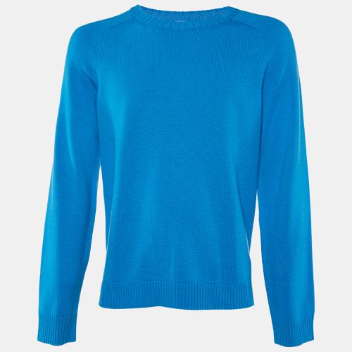 Valentino Blue Cashmere Knit Roundneck Sweater L - Valentino - Modalova