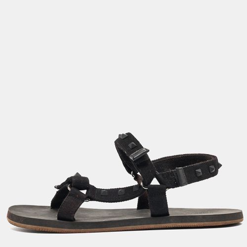 Valentino Black Canvas Rockstud Strappy Sandals Size 43 - Valentino - Modalova