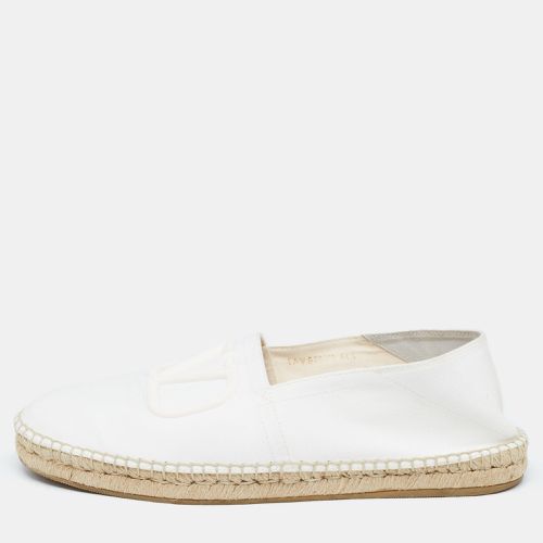 Valentino White Canvas VLogo Slip On Espadrilles Loafers Size 44.5 - Valentino - Modalova