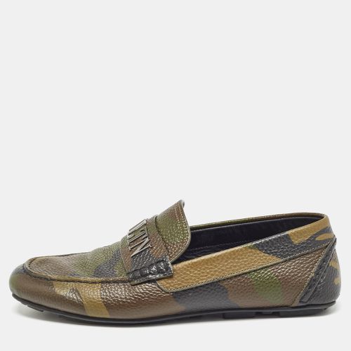 Valentino Tricolor Camouflage Print Leather VLTN Loafers Size 41 - Valentino - Modalova