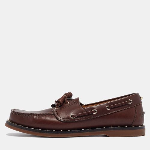 Valentino Burgundy Leather Rockstud Derby Loafers Size 43 - Valentino - Modalova