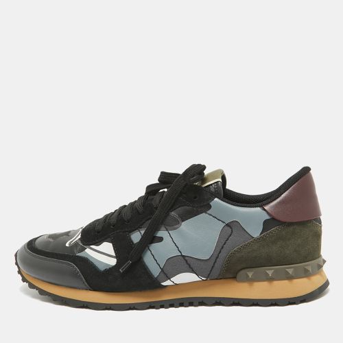 Valentino Multicolor Canvas and Leather Rockrunner Low Top Sneakers Size 44 - Valentino - Modalova