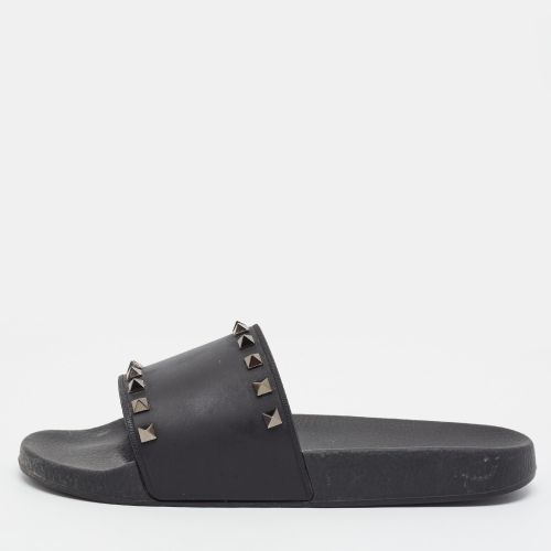 Rockstud Size 41 Rubber Flat Slide - Valentino - Modalova