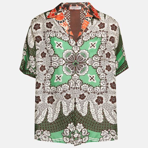 Valentino Peony Printed Silk Shirt M - Valentino - Modalova