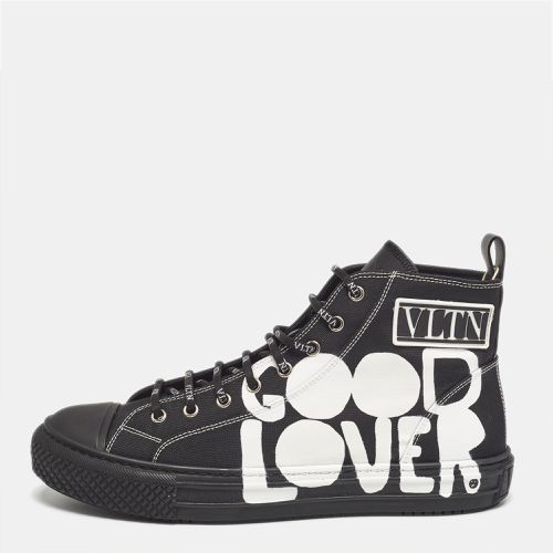 Valentino Black Canvas Good Lover Giggies Sneakers Size 42 - Valentino - Modalova