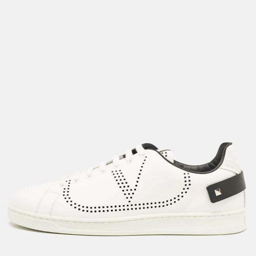 Valentino White Leather Backnet Low Top Sneakers Size 45 - Valentino - Modalova