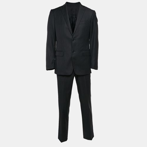 Versace Collection Navy Blue Pinstripe Wool Single Breasted Suit S - Versace Collection - Modalova