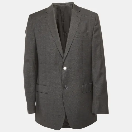 Textured Wool Blend Regular Fit Jacket XXL - Versace Collection - Modalova