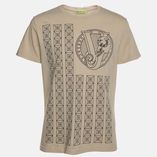 Versace Jeans Beige Cotton T-Shirt M - Versace Jeans - Modalova