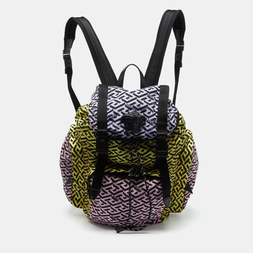 Versace Multicolor Nylon La Medusa La Greca Backpack - Versace - Modalova