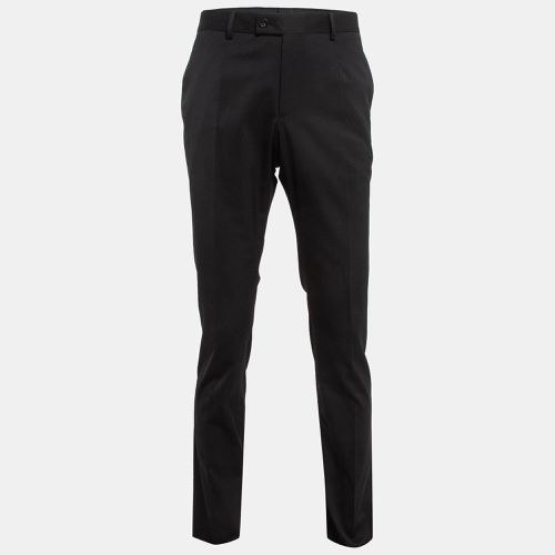 Versace Black Wool Blend Formal Trousers L - Versace - Modalova