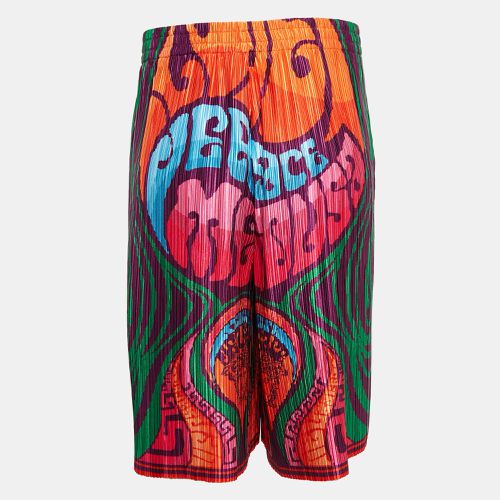 Versace Multicolor Medusa Print Satin Plisse College Fit Shorts M - Versace - Modalova