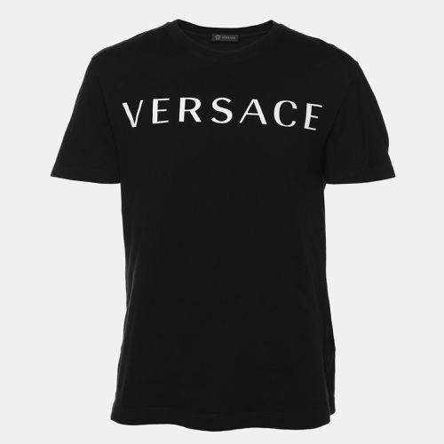 Cotton Logo Printed T-Shirt M - Versace - Modalova